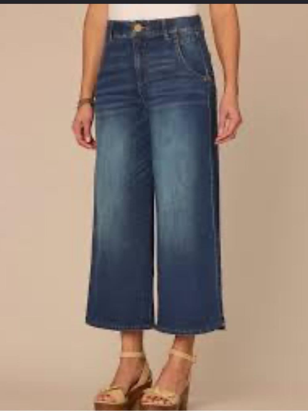 DEMOCRACY ab Technology Wide
Leg Crop Jeans Size 12